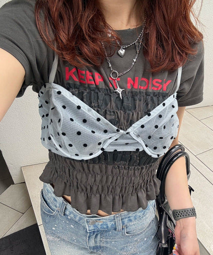 CIAOPANIC 波點薄紗Bustier - Image 23