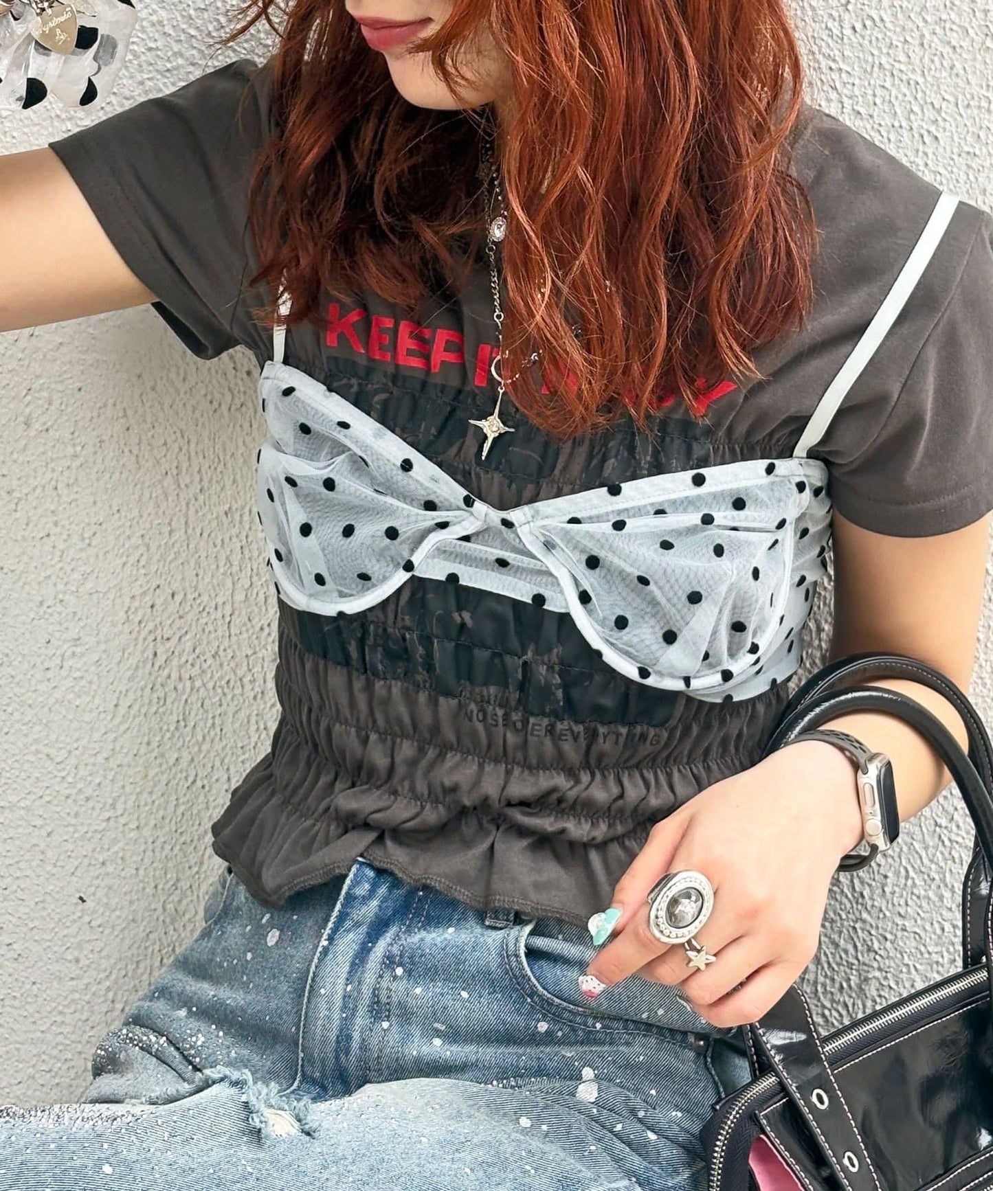 CIAOPANIC 波點薄紗Bustier - Image 24
