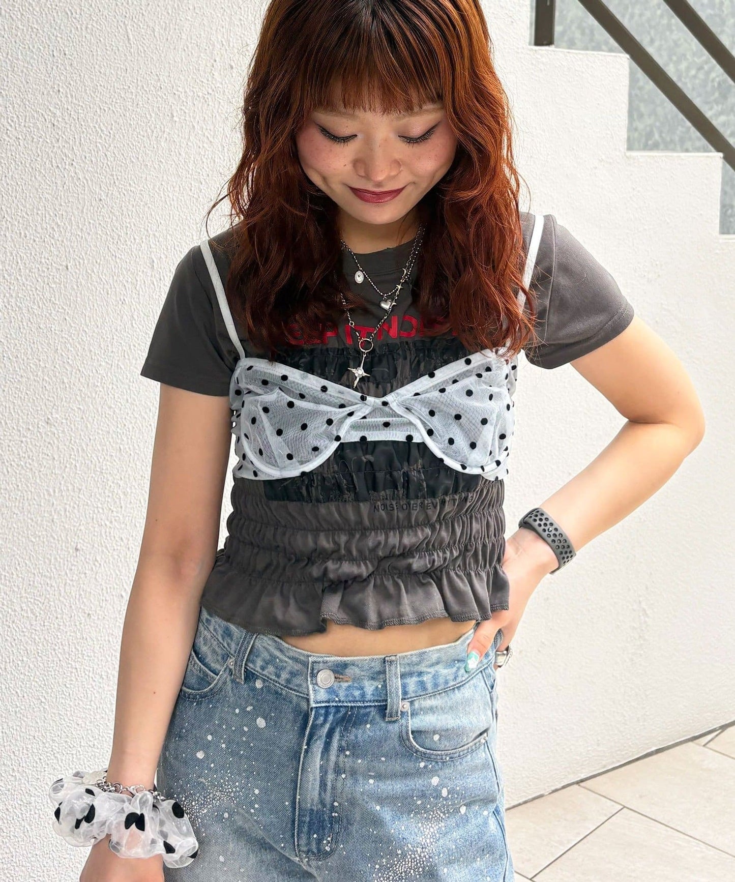 CIAOPANIC 波點薄紗Bustier - Image 25