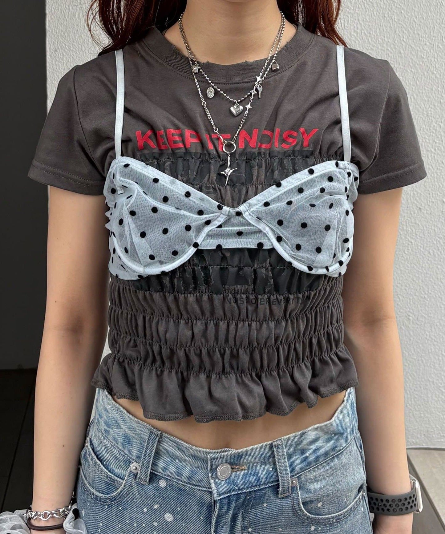 CIAOPANIC 波點薄紗Bustier - Image 30