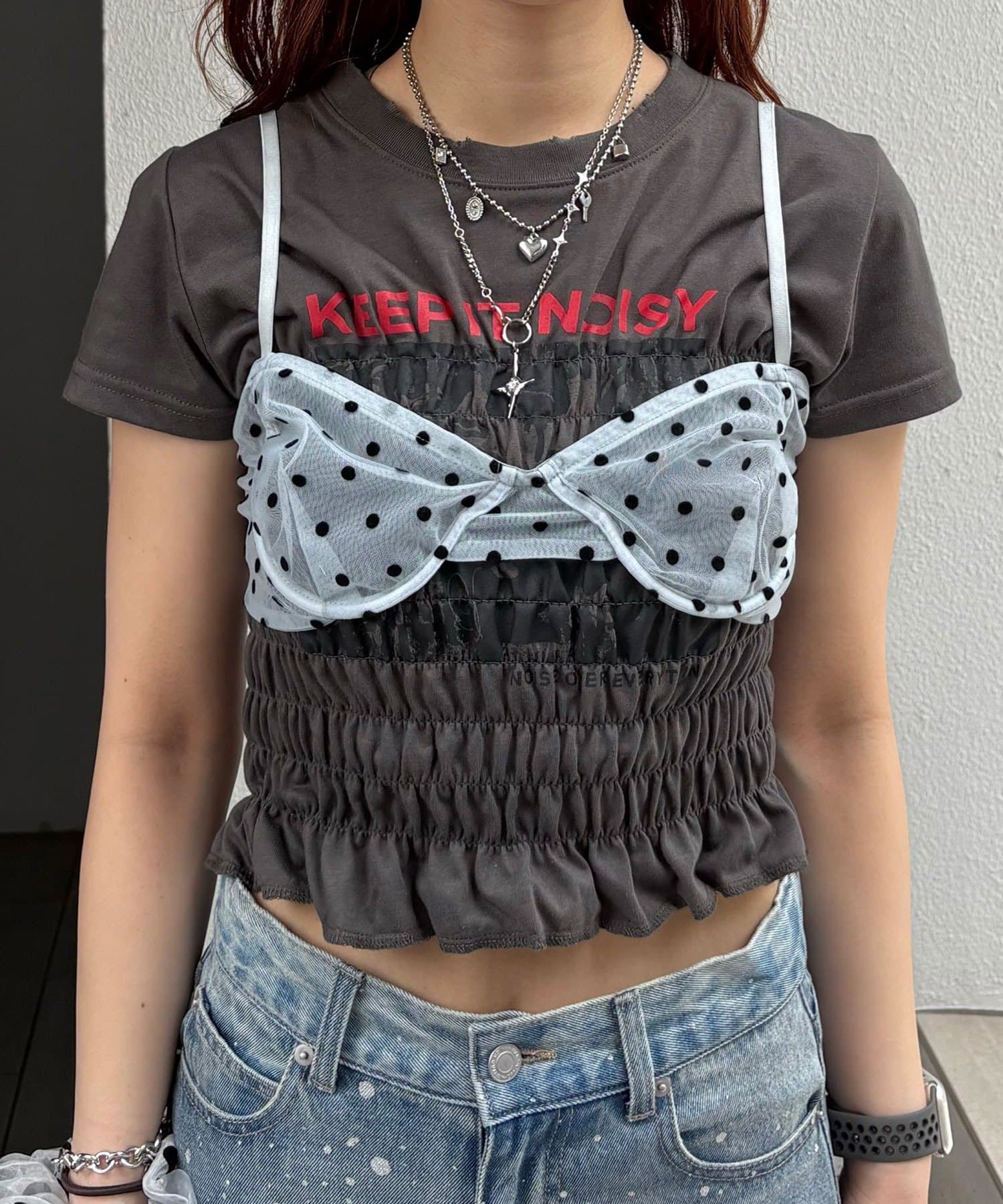 CIAOPANIC 波點薄紗Bustier - Image 30