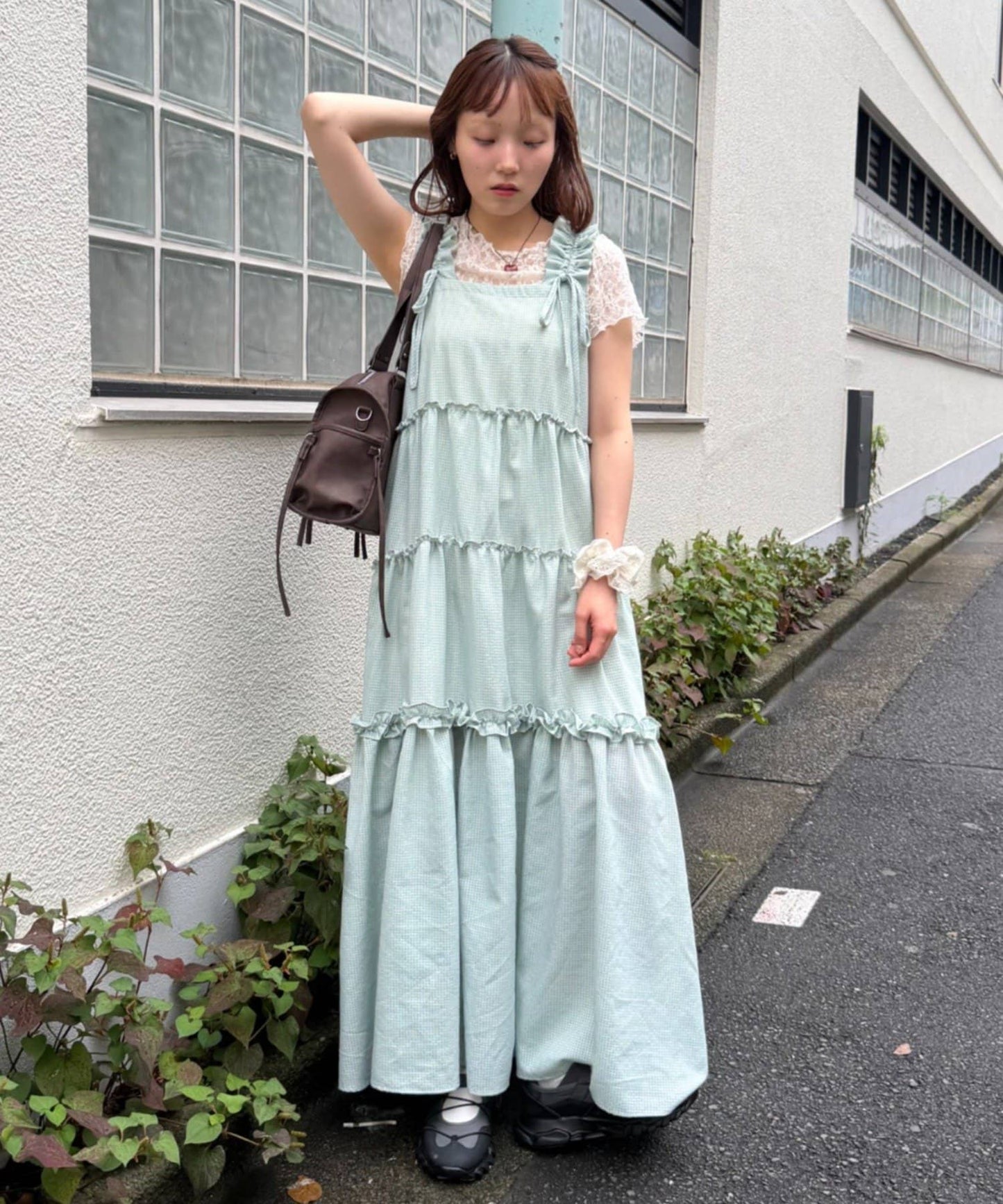 w closet 100%Cotton荷葉邊肩帶ops - Image 5