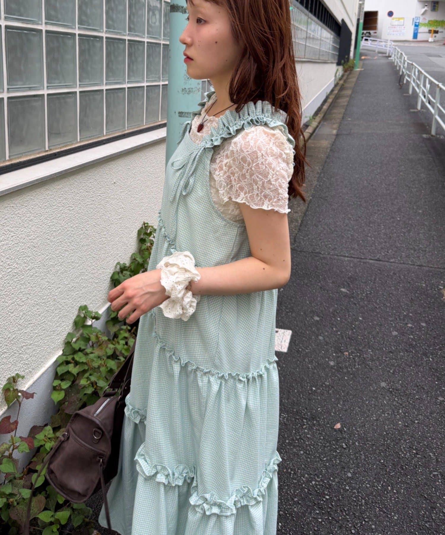 w closet 100%Cotton荷葉邊肩帶ops - Image 19
