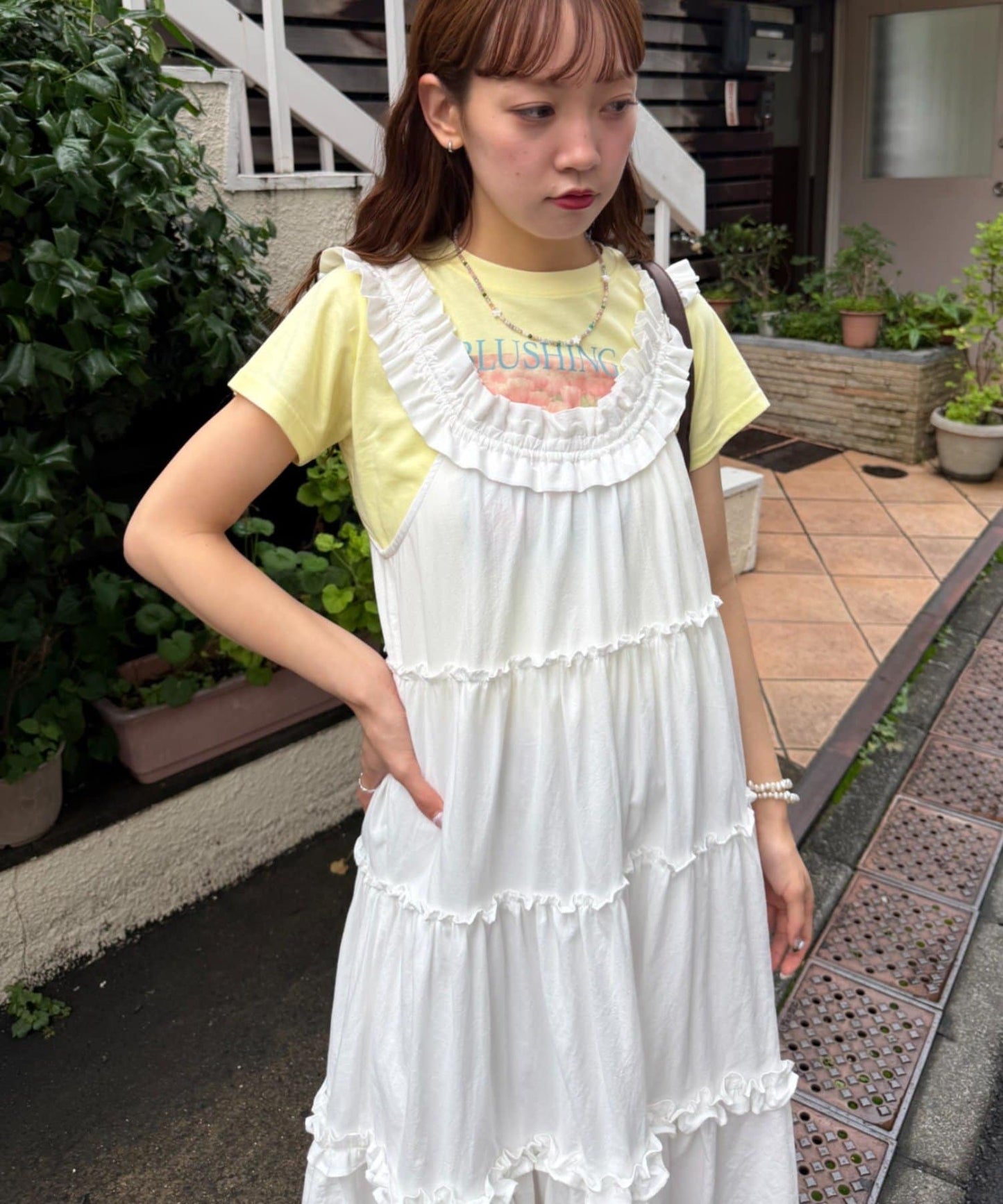 w closet 100%Cotton荷葉邊肩帶ops - Image 24