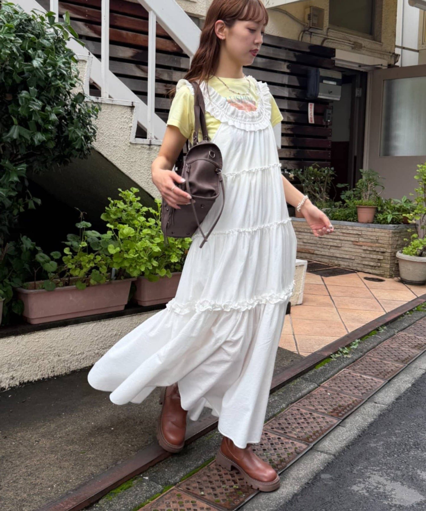 w closet 100%Cotton荷葉邊肩帶ops - Image 25