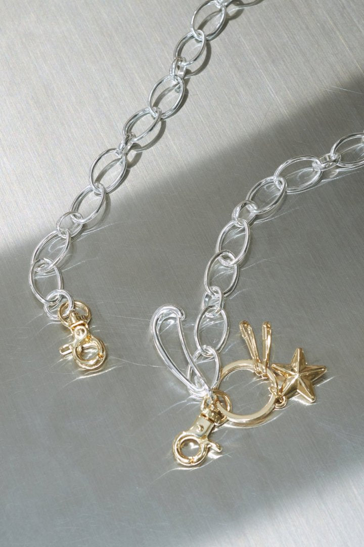 GOLDY star volume wallet chain - Silver x gold