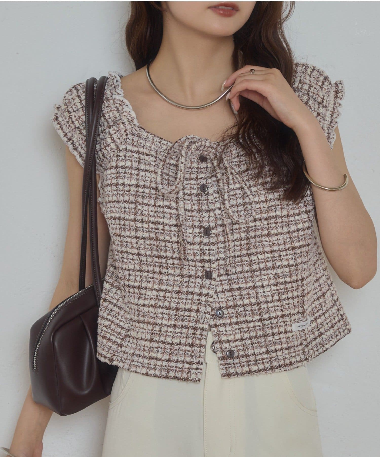 mystic tweeted ribbon french tee - Image 3