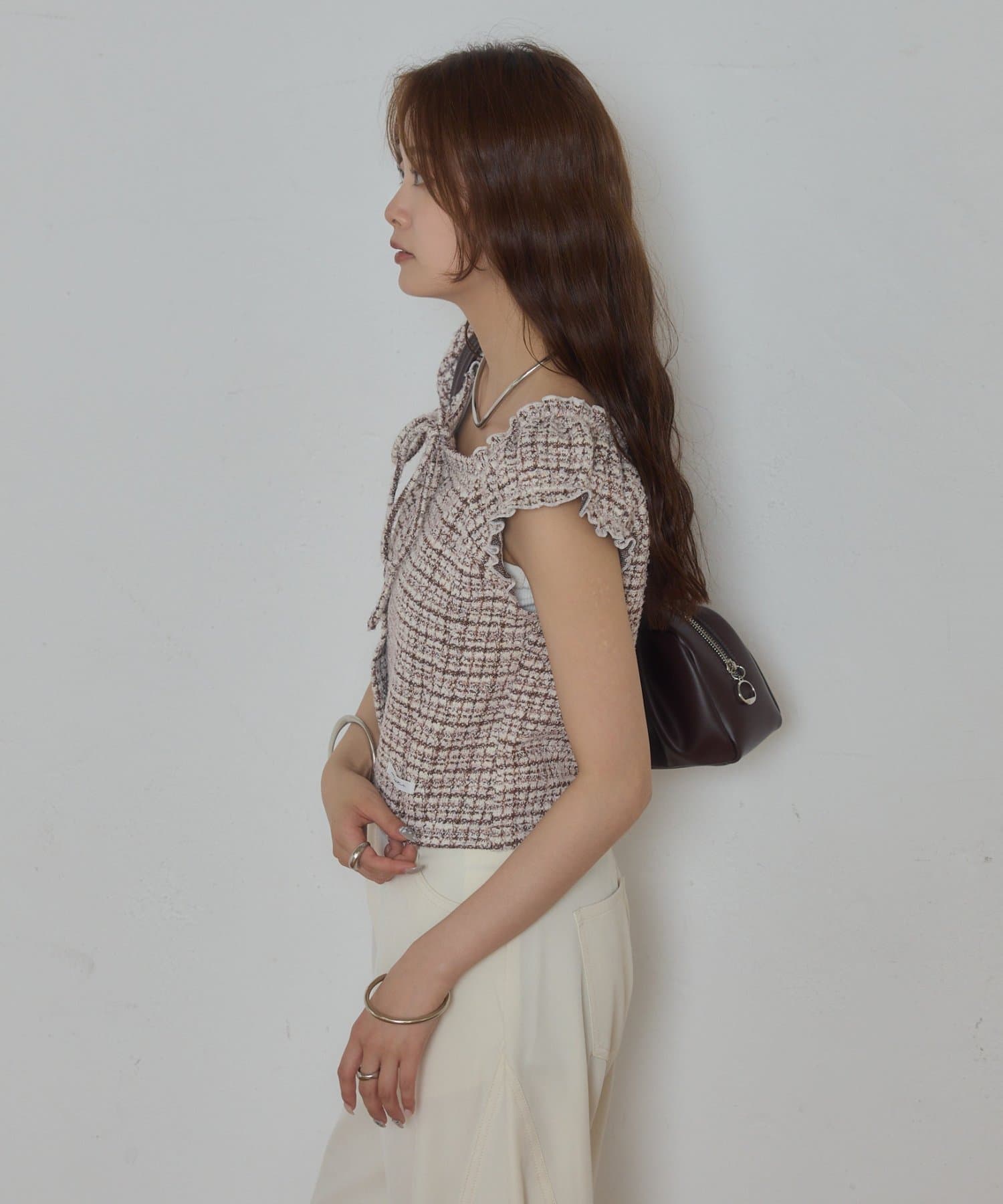 mystic tweeted ribbon french tee - Image 20