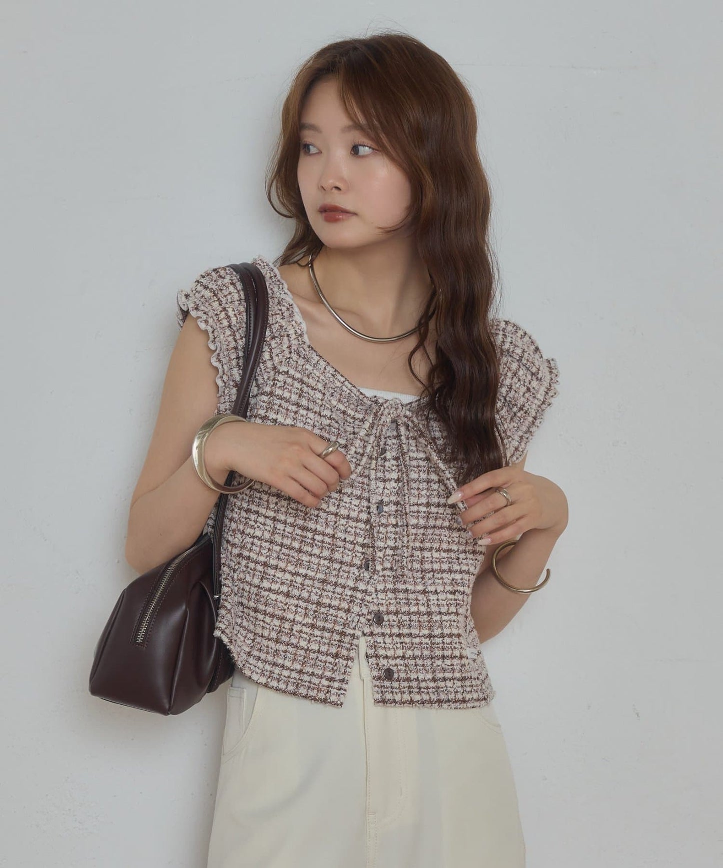 mystic tweeted ribbon french tee - Image 4