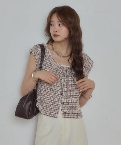 mystic tweeted ribbon french tee - Image 4
