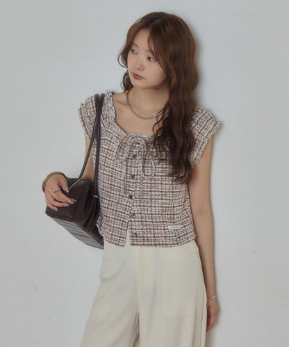 mystic tweeted ribbon french tee - Image 5