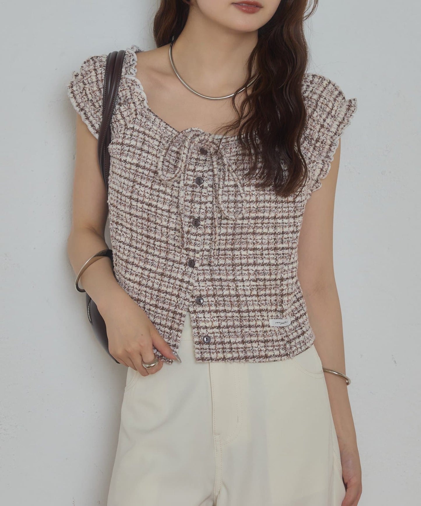 mystic tweeted ribbon french tee - Image 6