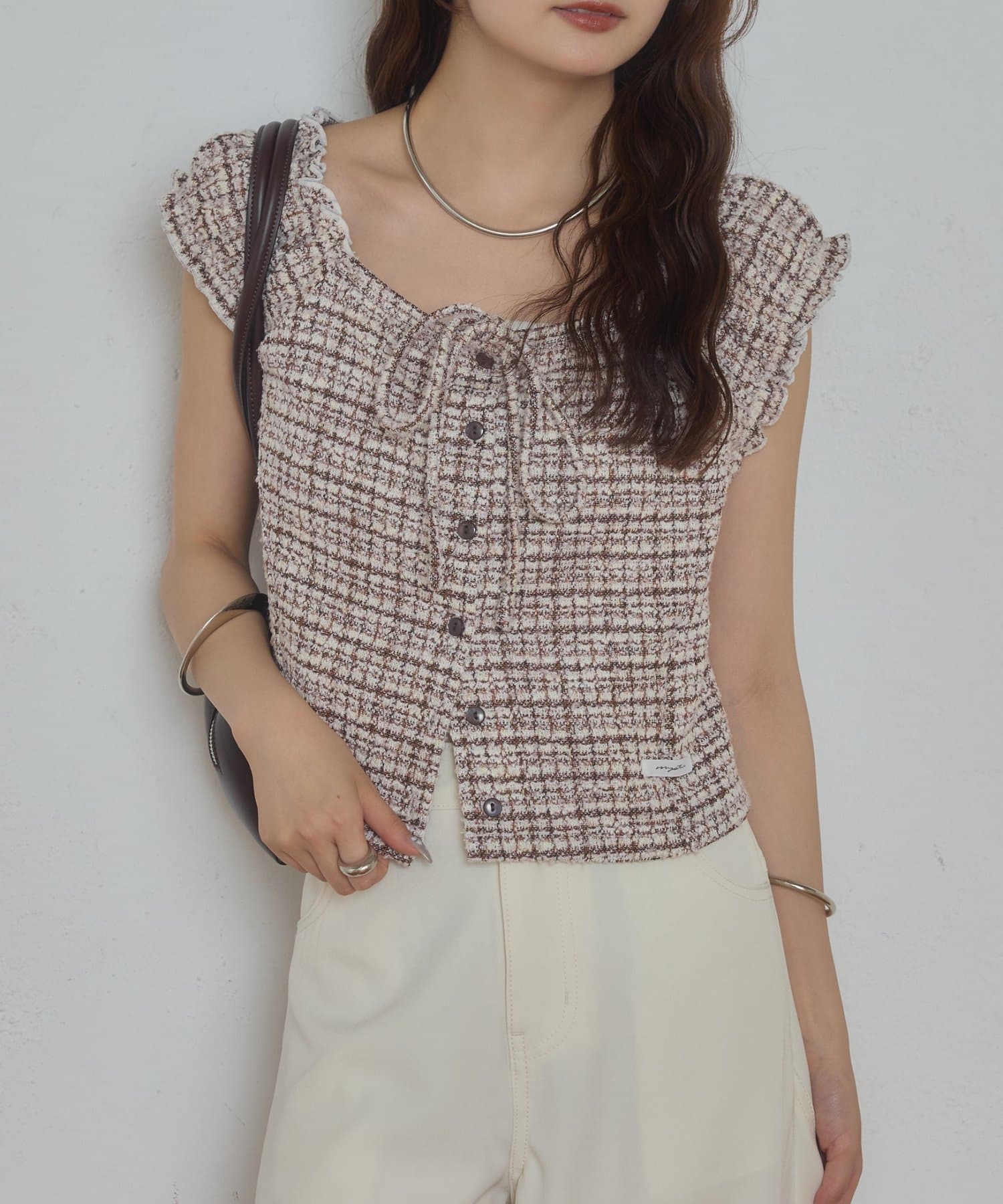 mystic tweeted ribbon french tee - Image 6