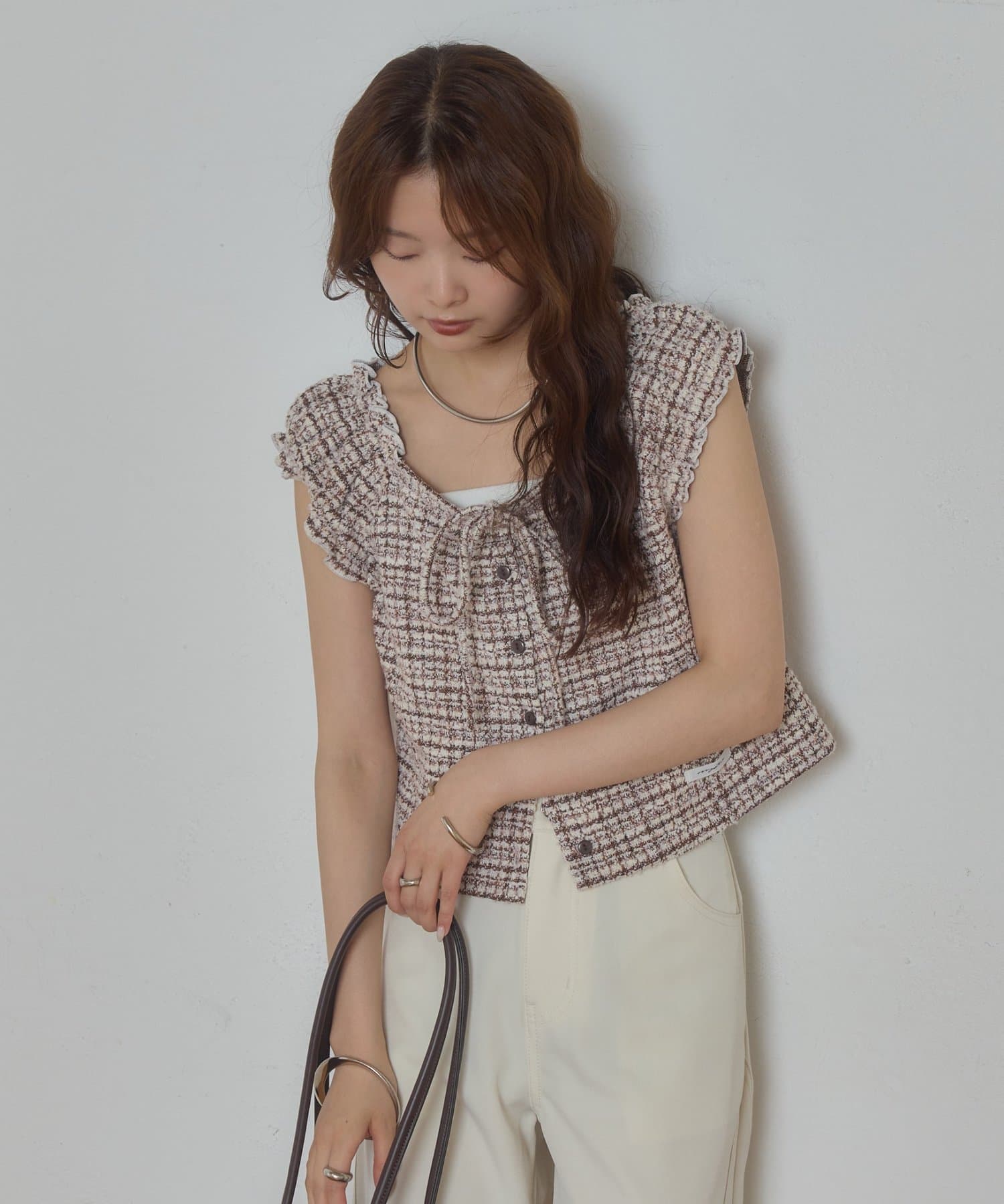 mystic tweeted ribbon french tee - Image 7