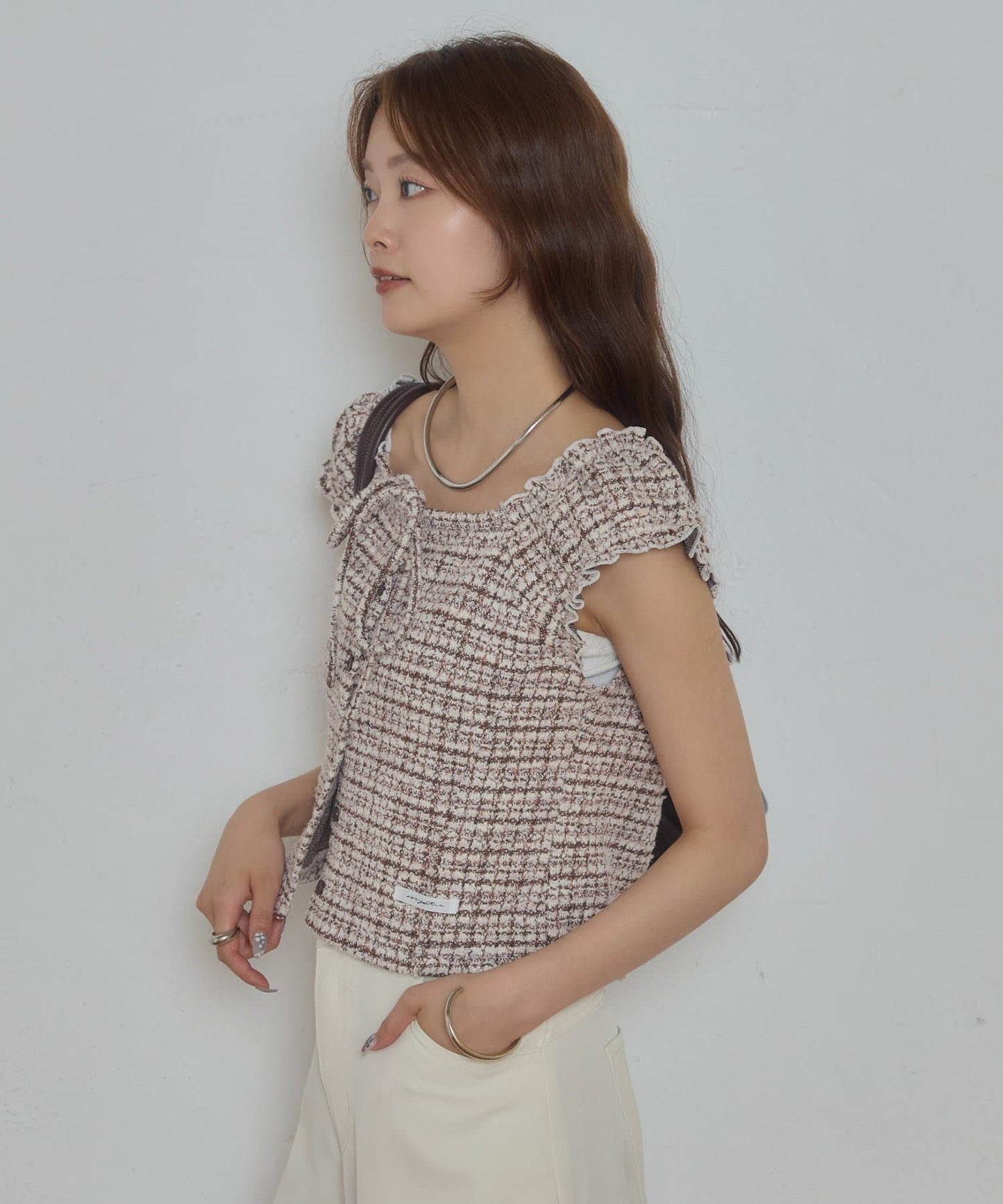 mystic tweeted ribbon french tee - Image 8