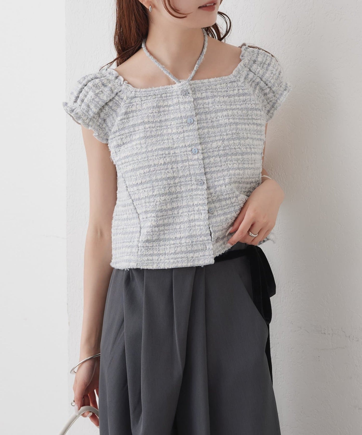 mystic tweeted ribbon french tee - Image 28