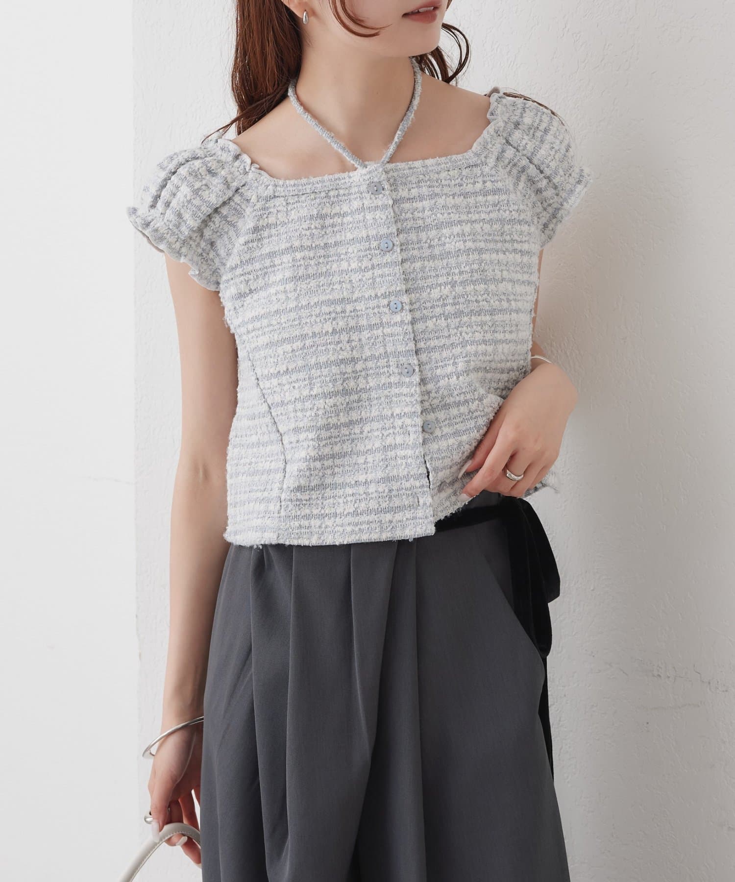 mystic tweeted ribbon french tee - Image 28