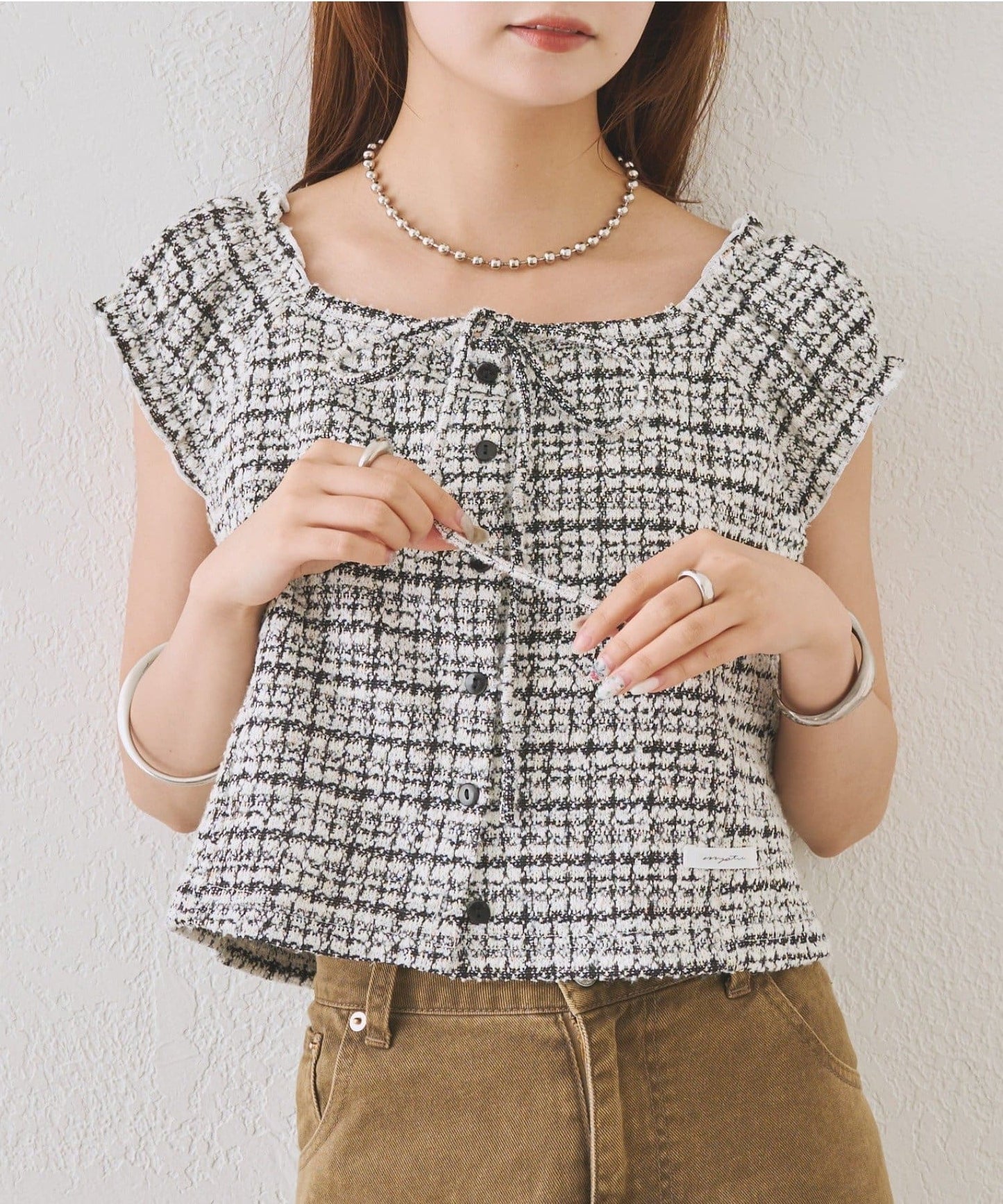 mystic tweeted ribbon french tee - Image 2