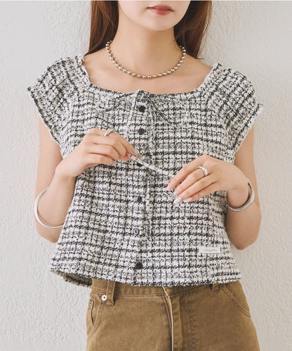 mystic tweeted ribbon french tee - Image 2