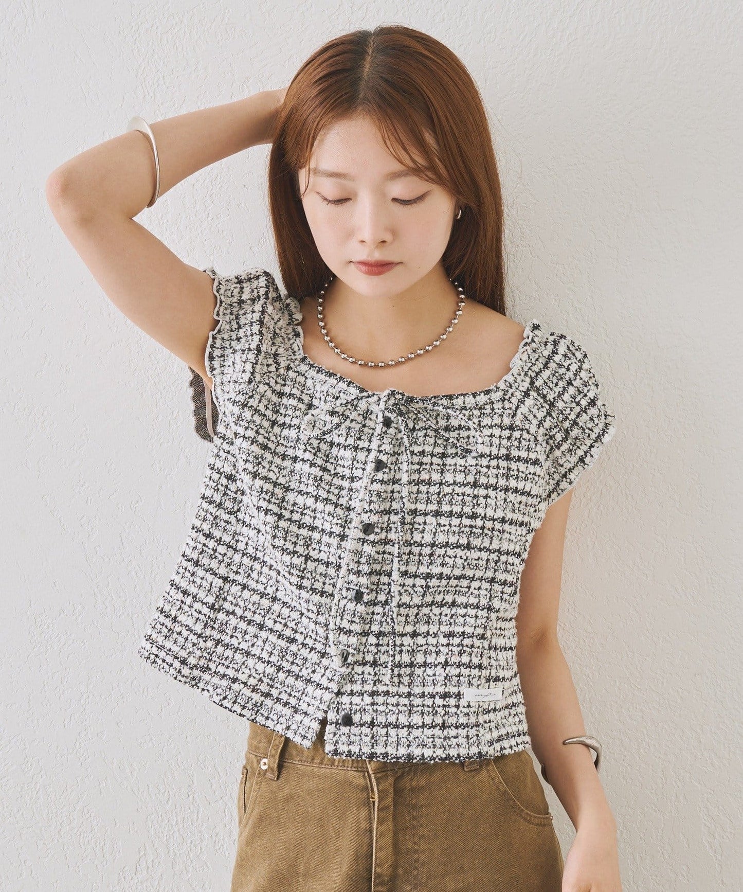 mystic tweeted ribbon french tee - Image 46