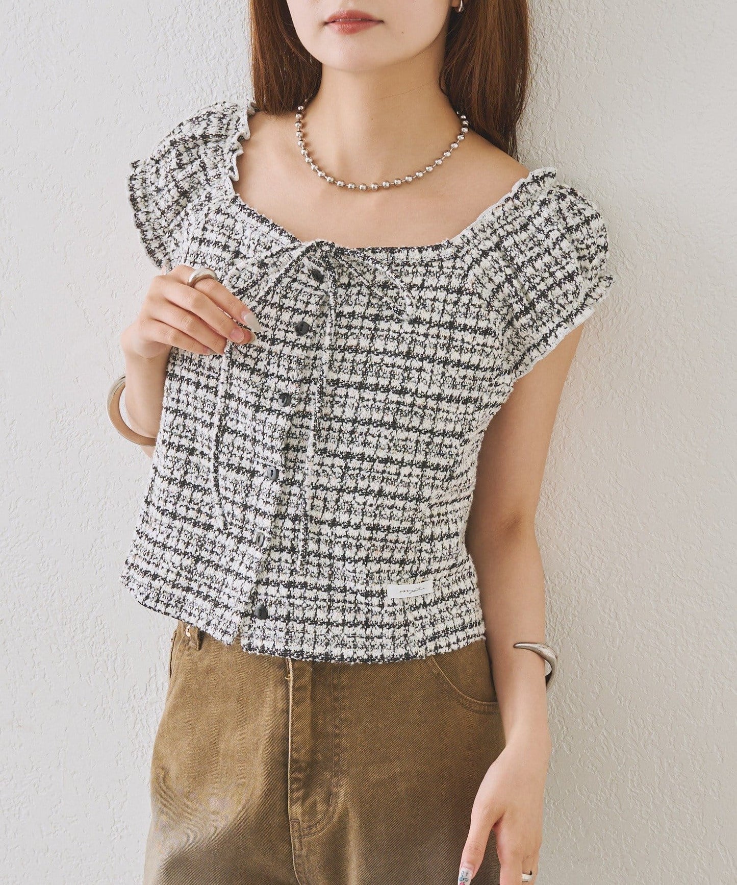 mystic tweeted ribbon french tee - Image 47