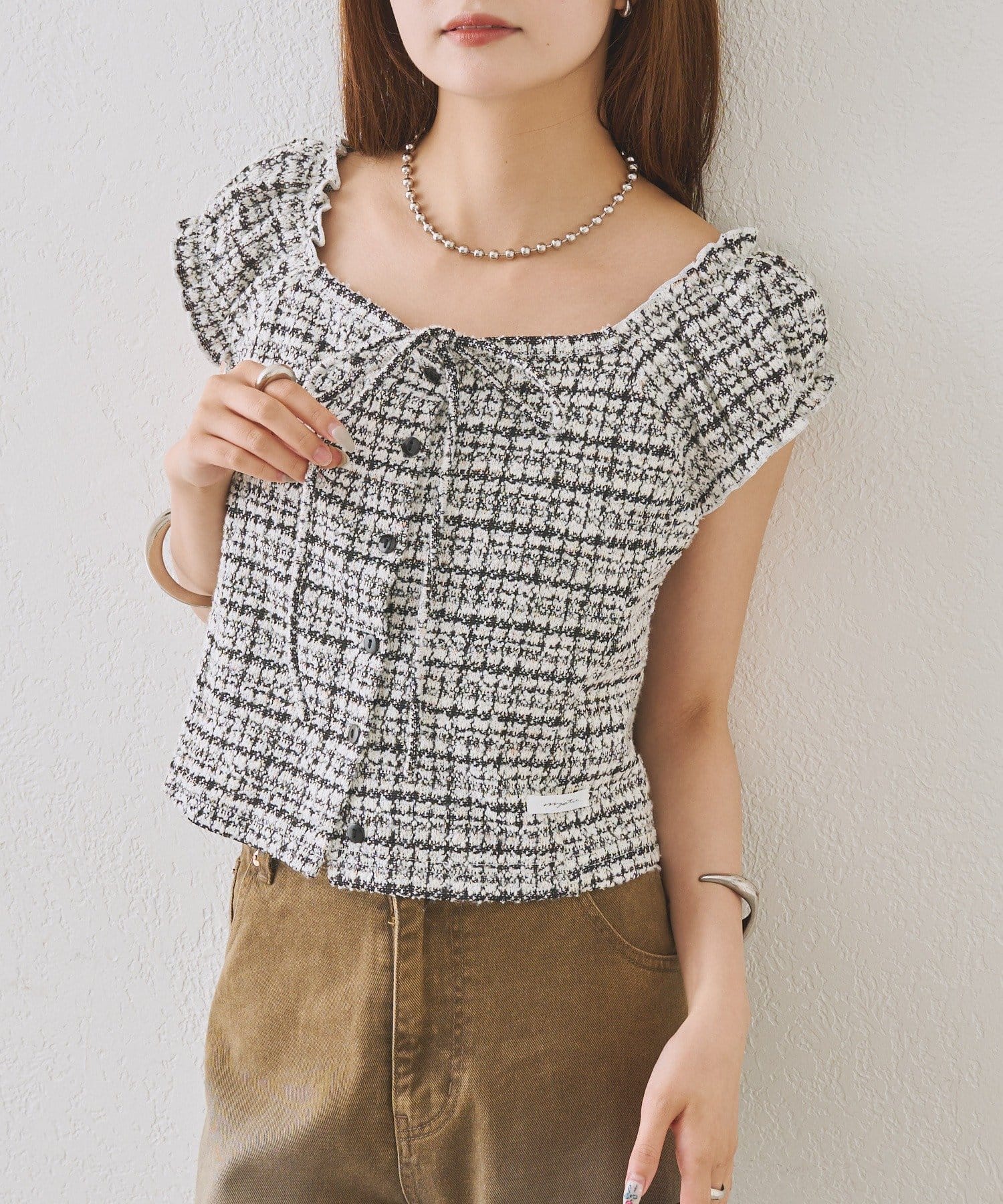 mystic tweeted ribbon french tee - Image 47