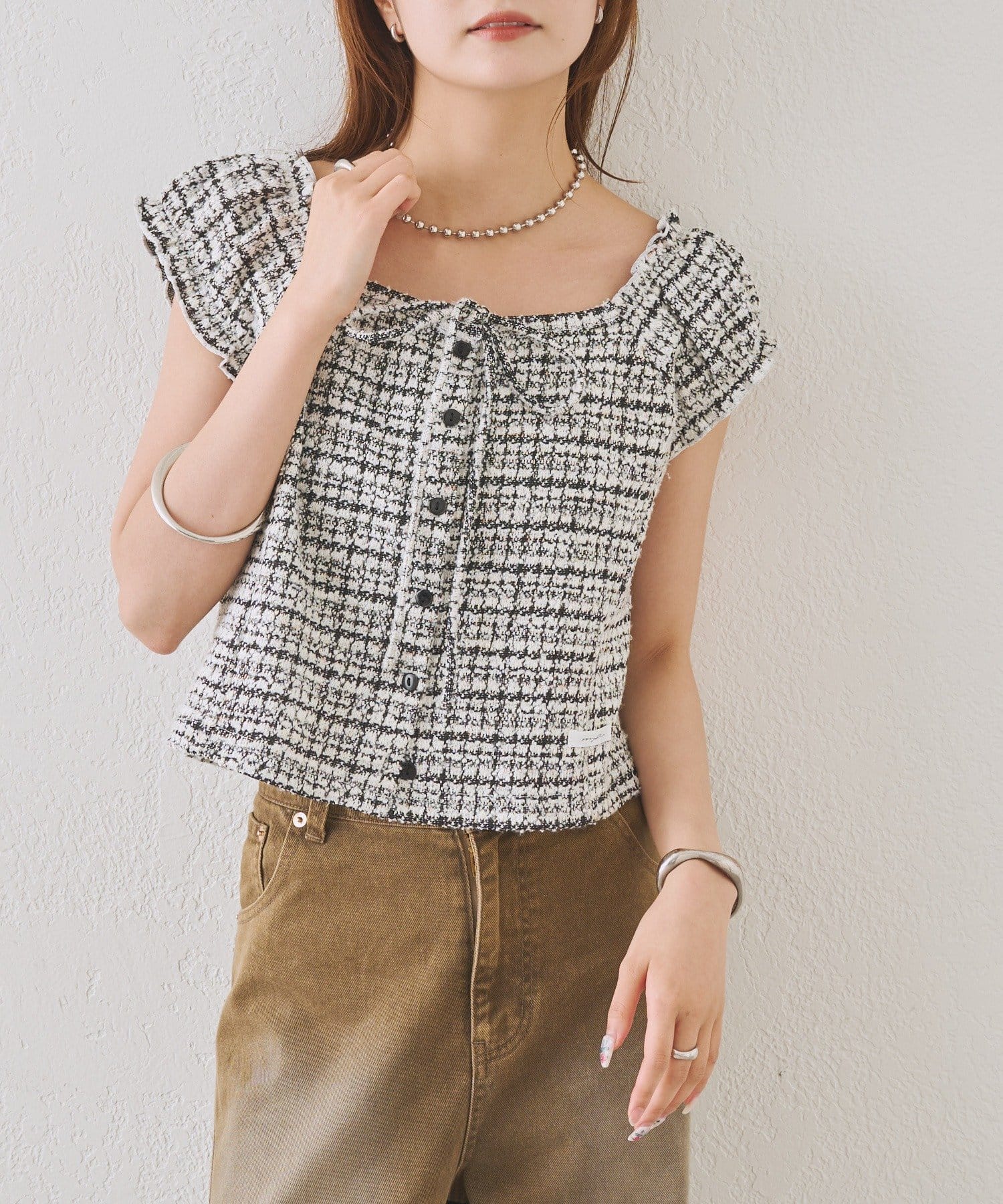 mystic tweeted ribbon french tee - Image 48