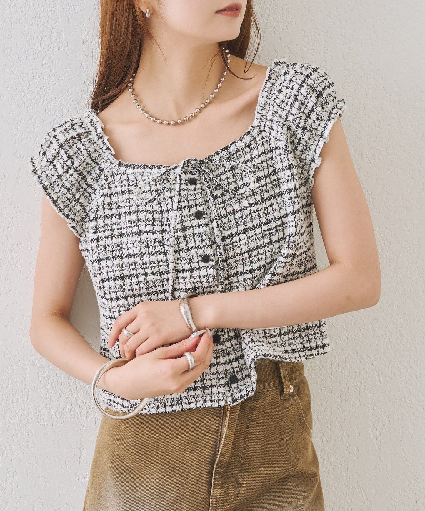 mystic tweeted ribbon french tee - Image 53