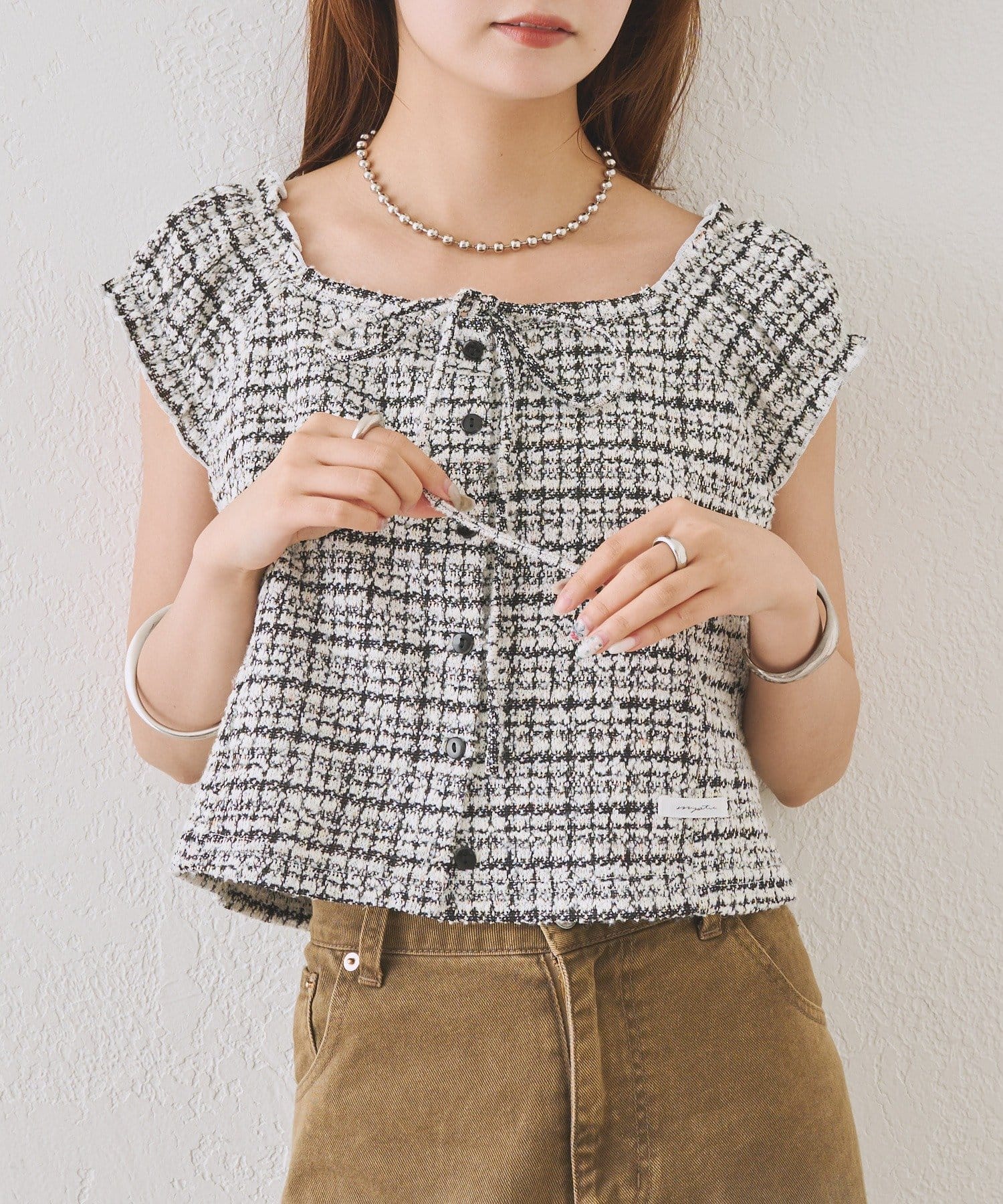 mystic tweeted ribbon french tee - Image 38