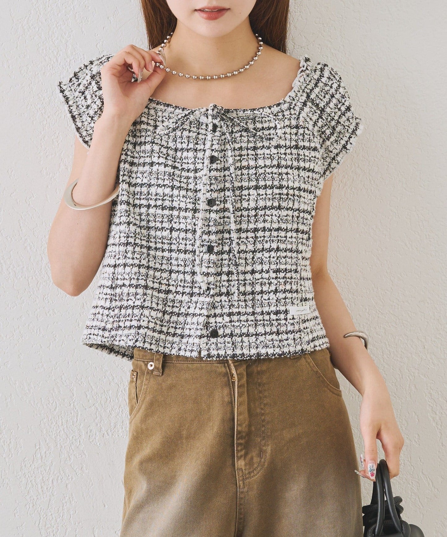 mystic tweeted ribbon french tee - Image 39