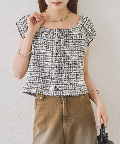 mystic tweeted ribbon french tee - Image 39