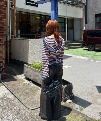 CIAOPANIC 間條 sheer knit hoodie - Image 20