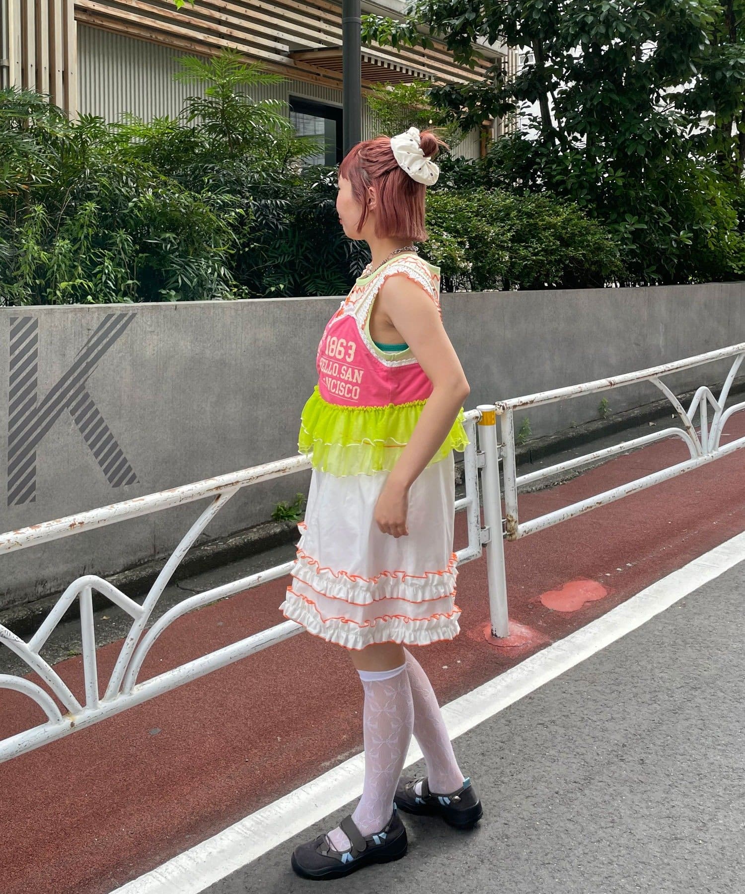 HELLO.SANFRANCISCO Printed logo tulle camisole bustier - Image 14
