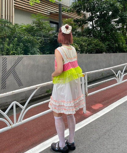 HELLO.SANFRANCISCO Printed logo tulle camisole bustier - Image 15