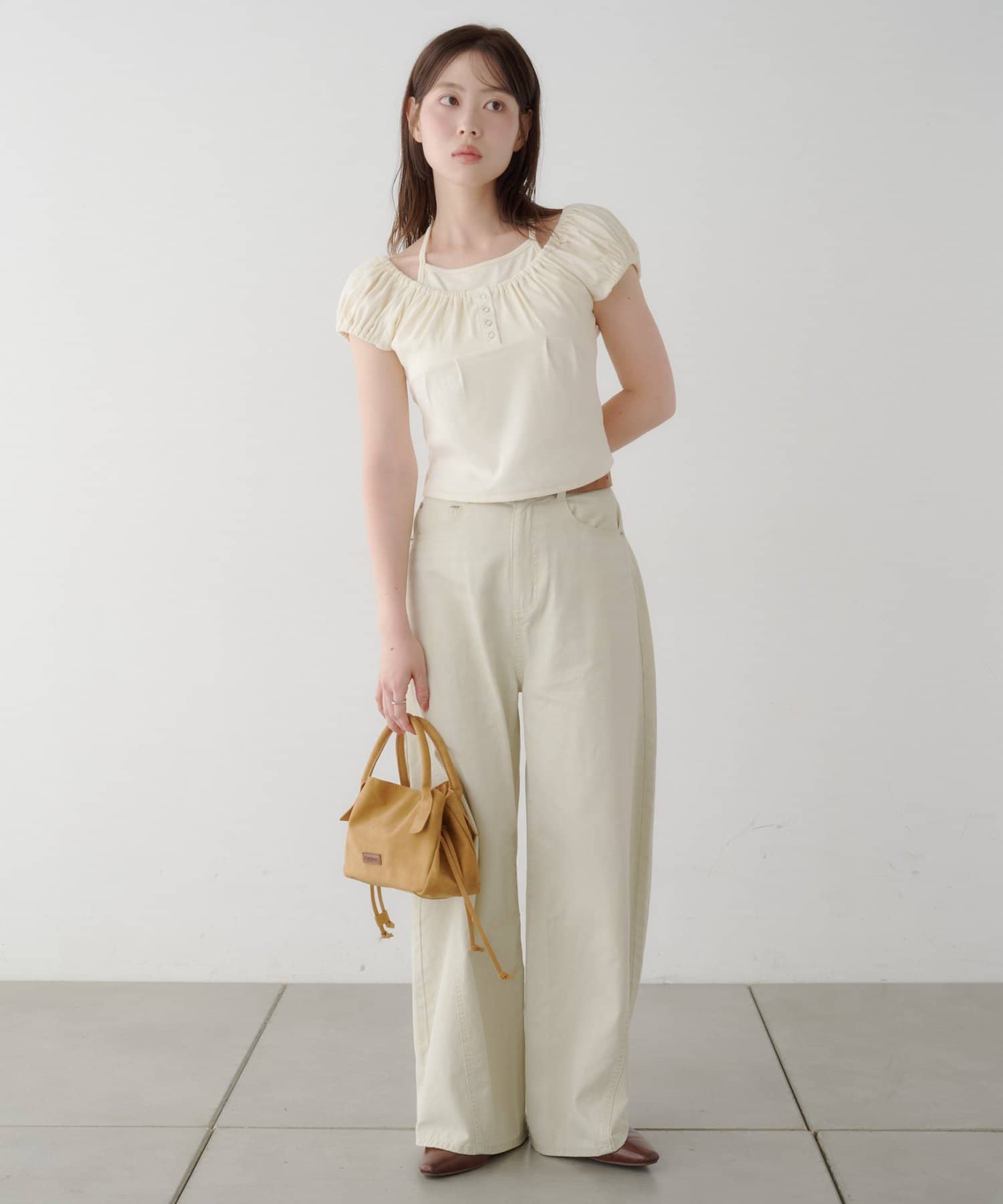 Kastane 羅紋修身掛脖露背Henley Tee - Image 13