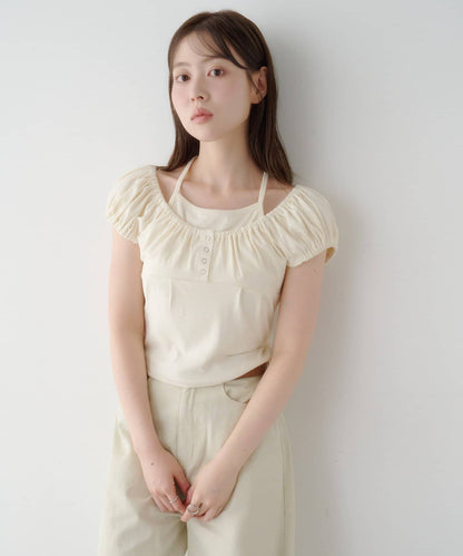 Kastane 羅紋修身掛脖露背Henley Tee - Image 11