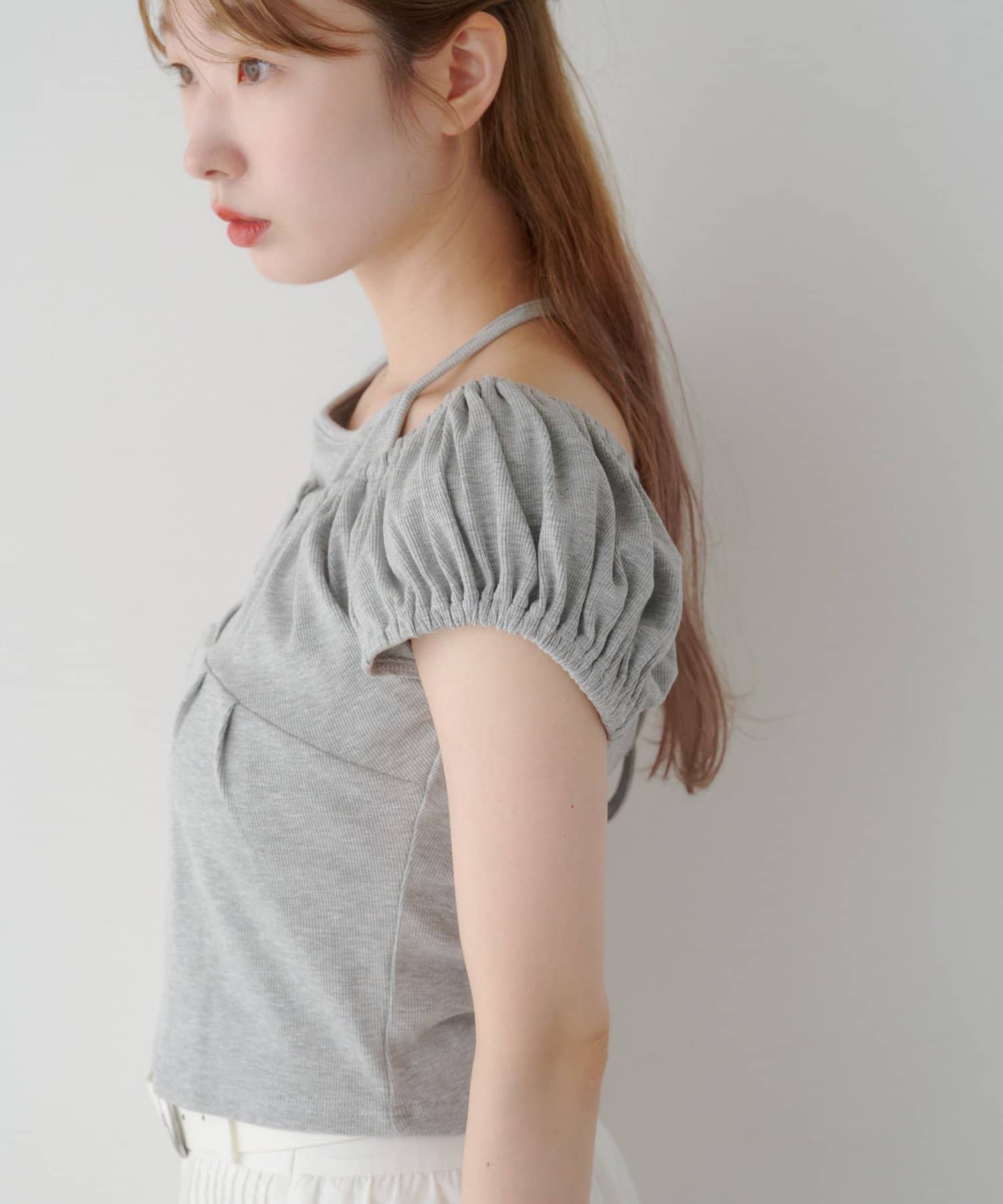Kastane 羅紋修身掛脖露背Henley Tee - Image 32