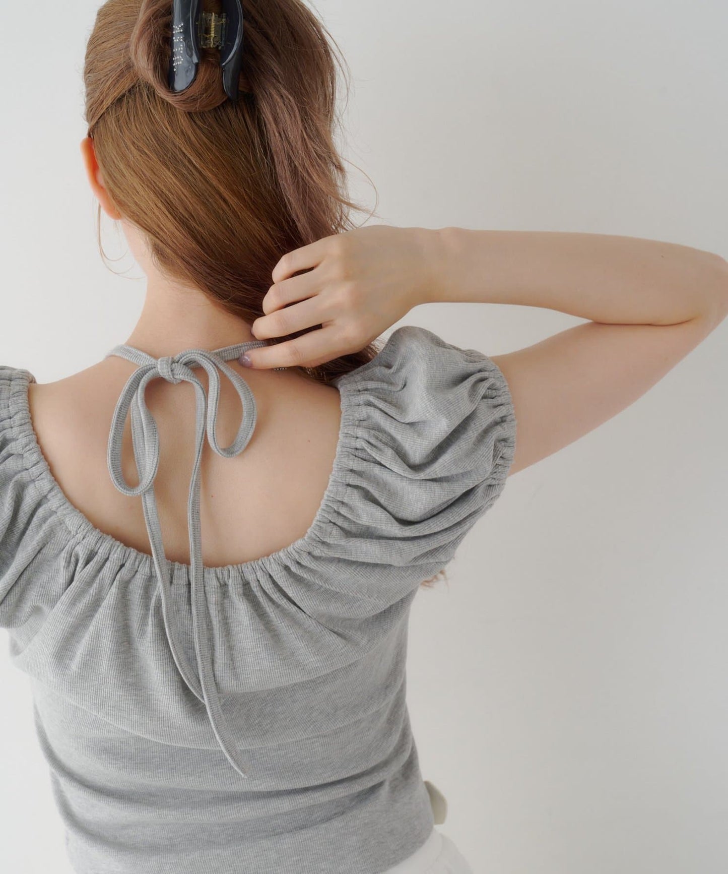 Kastane 羅紋修身掛脖露背Henley Tee - Image 33
