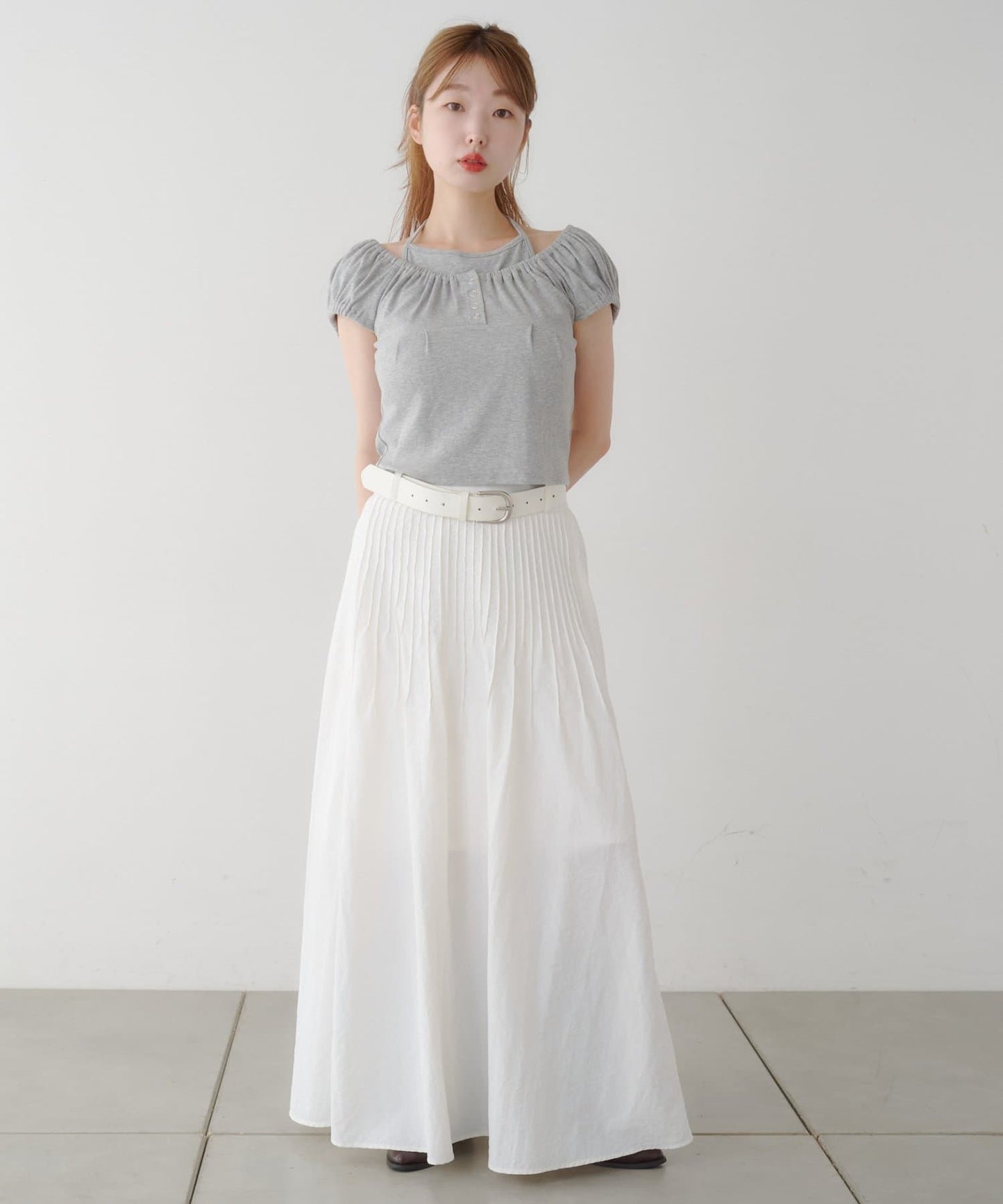 Kastane 羅紋修身掛脖露背Henley Tee - Image 38