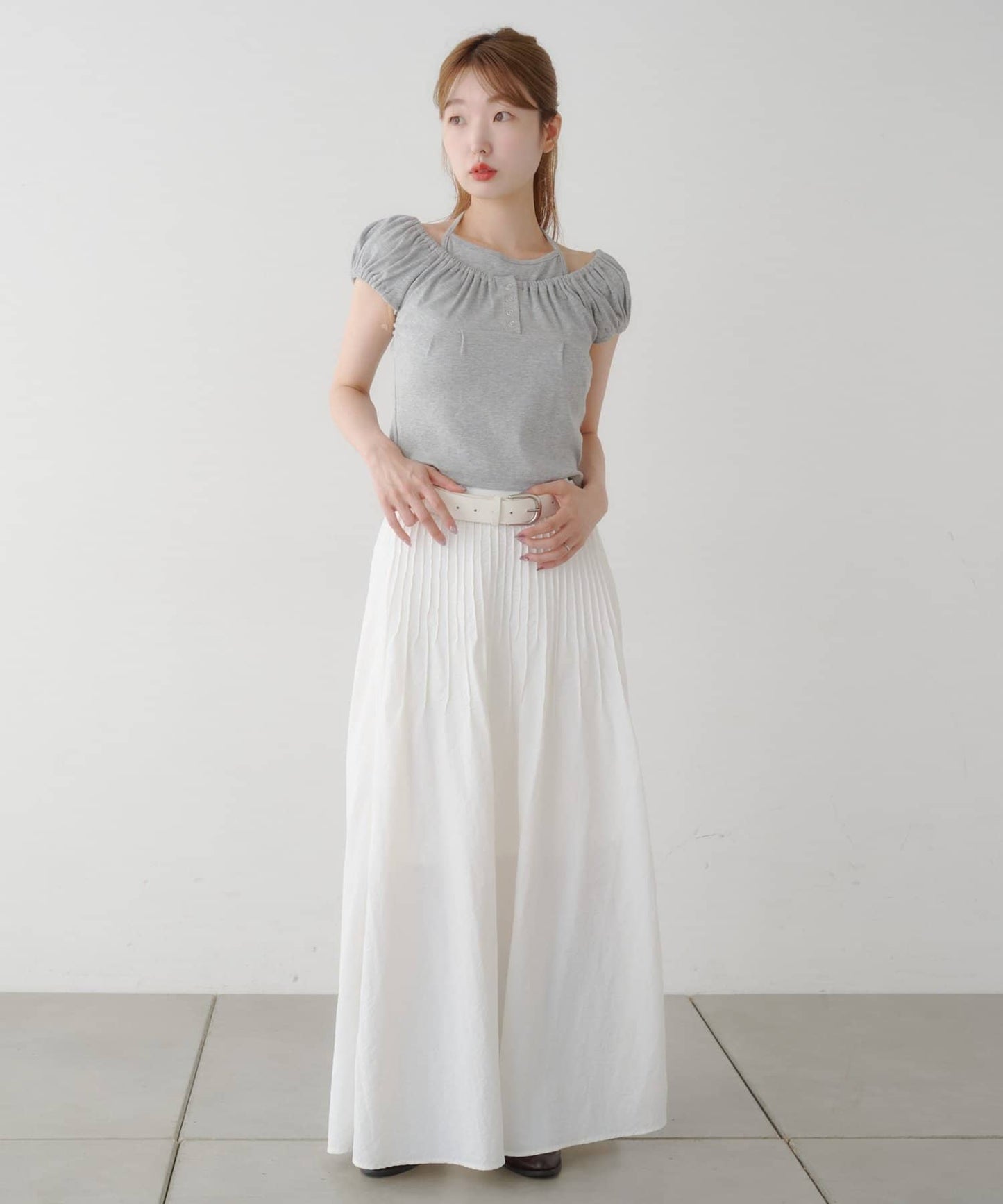 Kastane 羅紋修身掛脖露背Henley Tee - Image 39