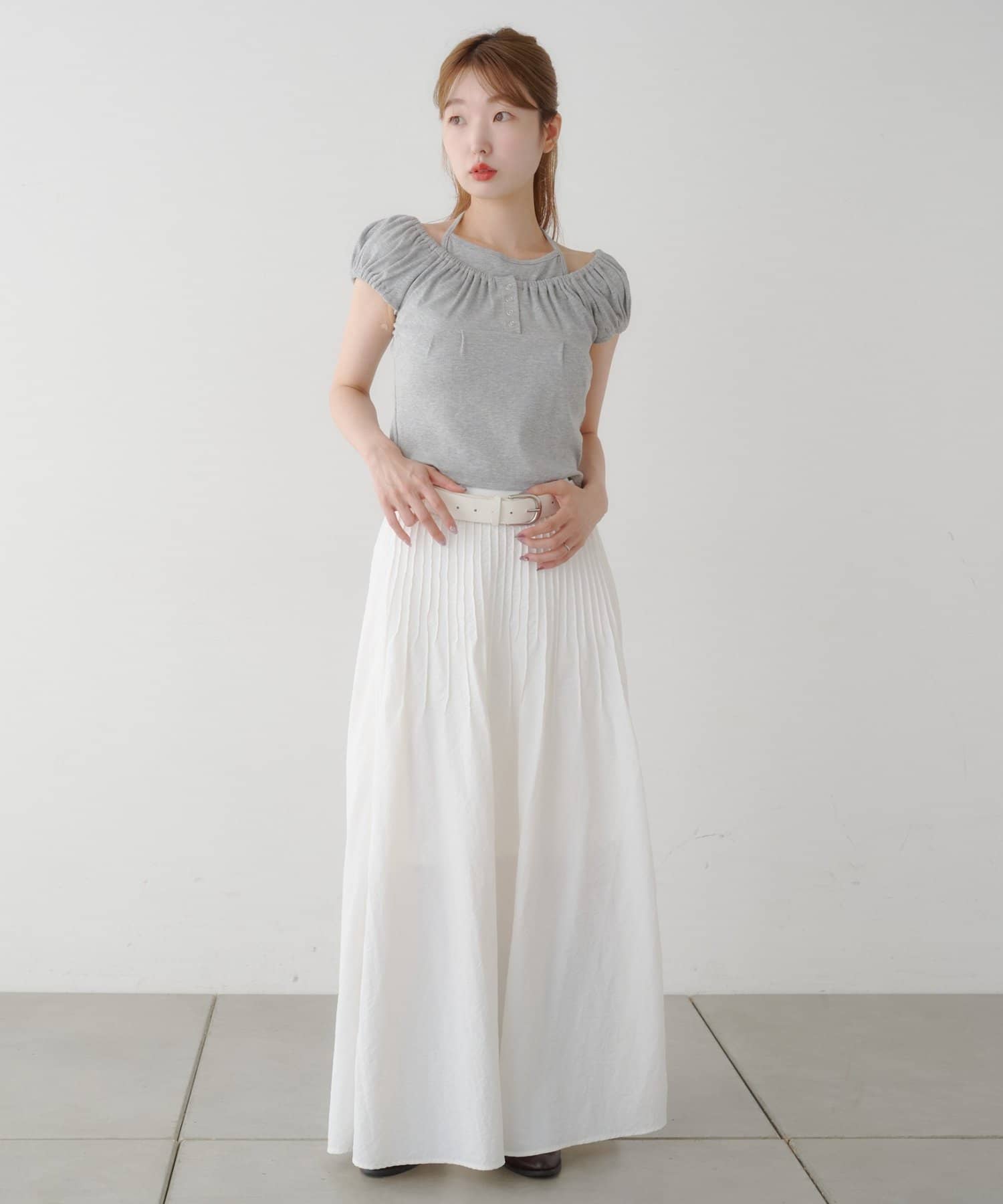 Kastane 羅紋修身掛脖露背Henley Tee - Image 39