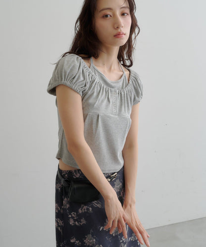 Kastane 羅紋修身掛脖露背Henley Tee - Image 28