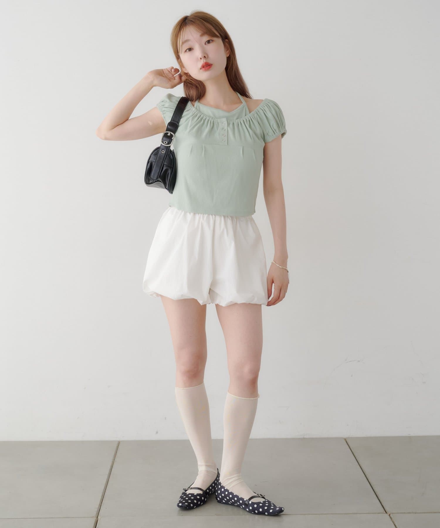 Kastane 羅紋修身掛脖露背Henley Tee - Image 52