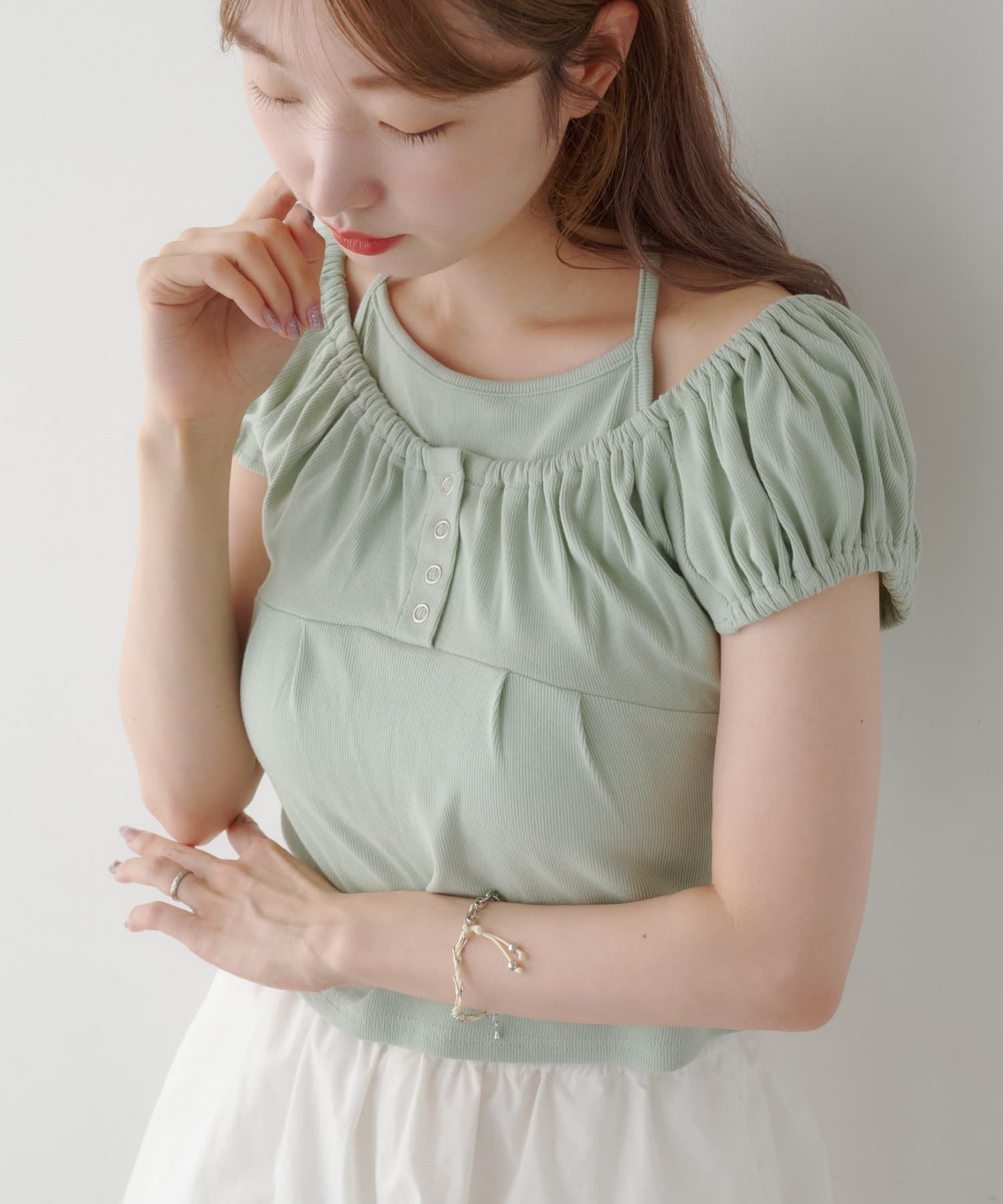 Kastane 羅紋修身掛脖露背Henley Tee - Image 41