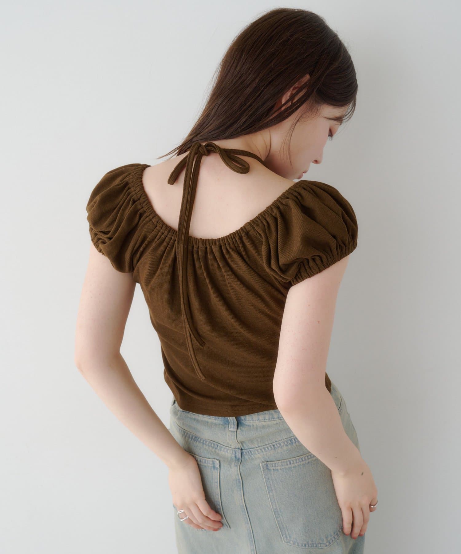 Kastane 羅紋修身掛脖露背Henley Tee - Image 60