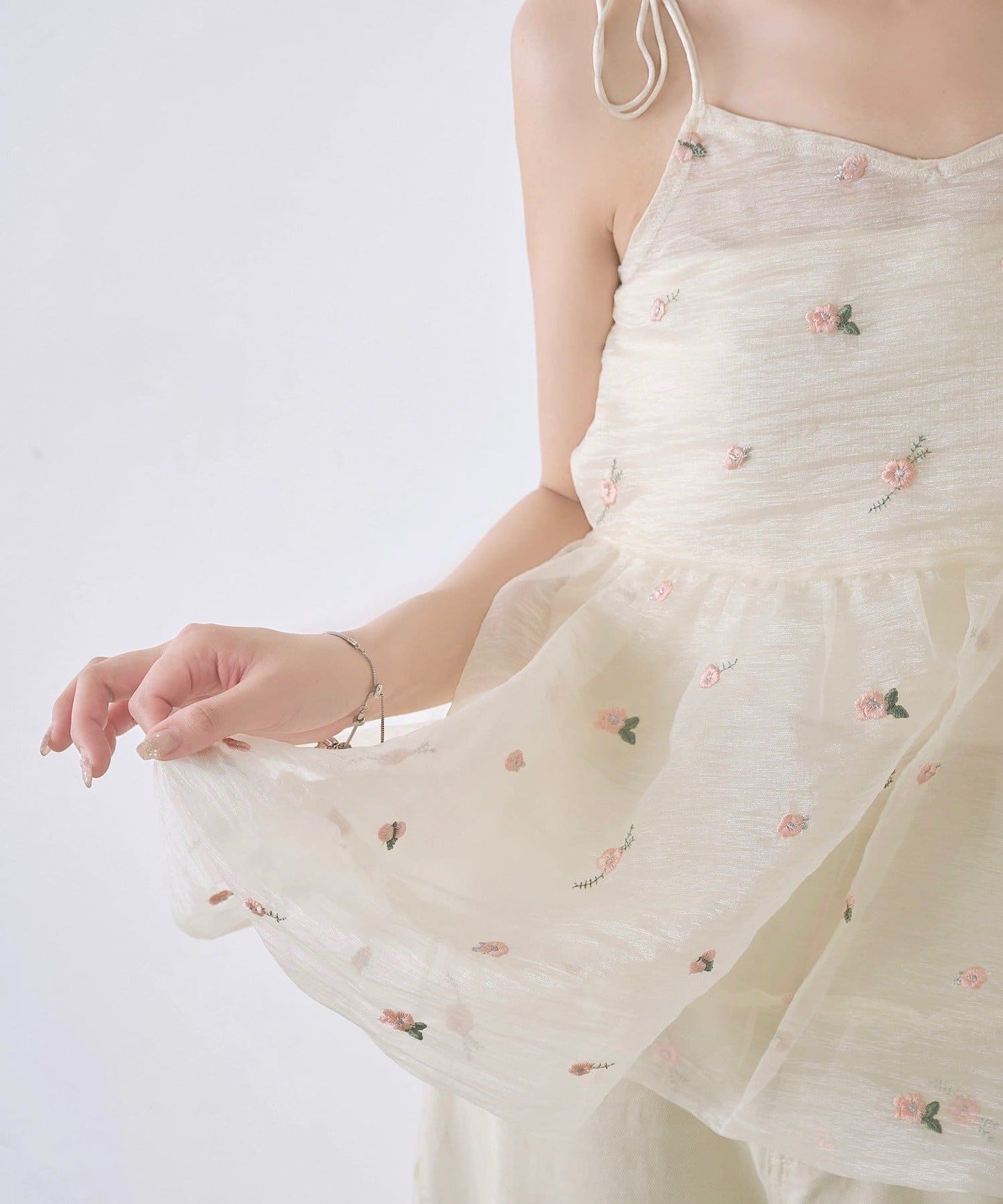 Kastane Flower organza balloon tunic - Image 4