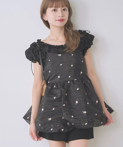 Kastane Flower organza balloon tunic - Image 9