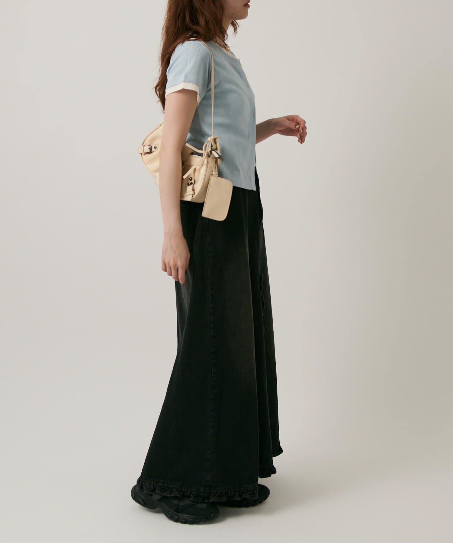 w closet 荷葉邊牛仔長裙 - Image 20