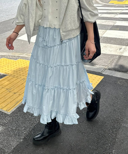 umm. By Discoat 荷葉邊中長裙 - Image 8