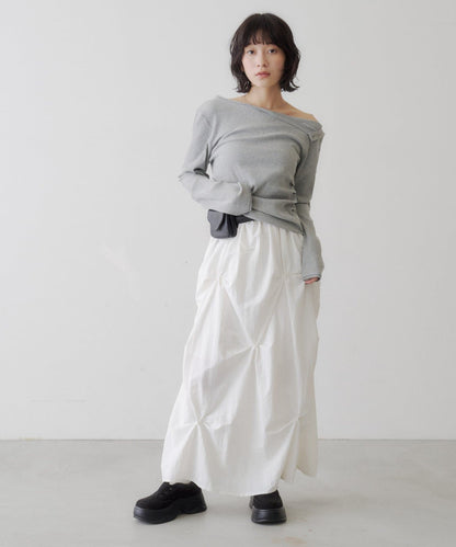 Kastane Flower Tuck Long Skirt - Image 5